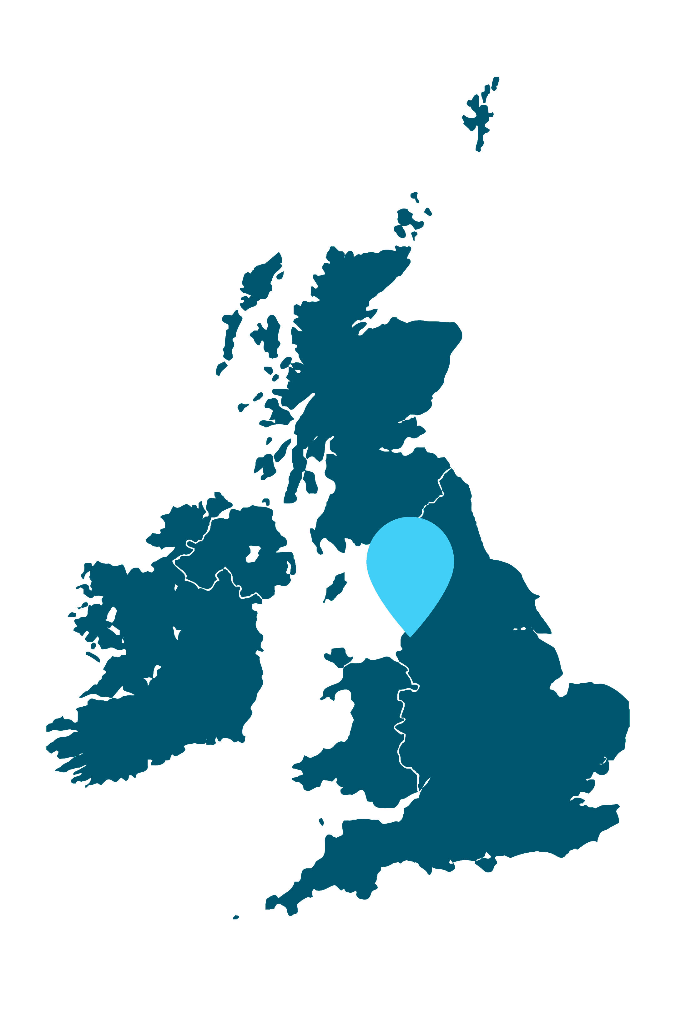 Position of Ribble Estuary on UK map