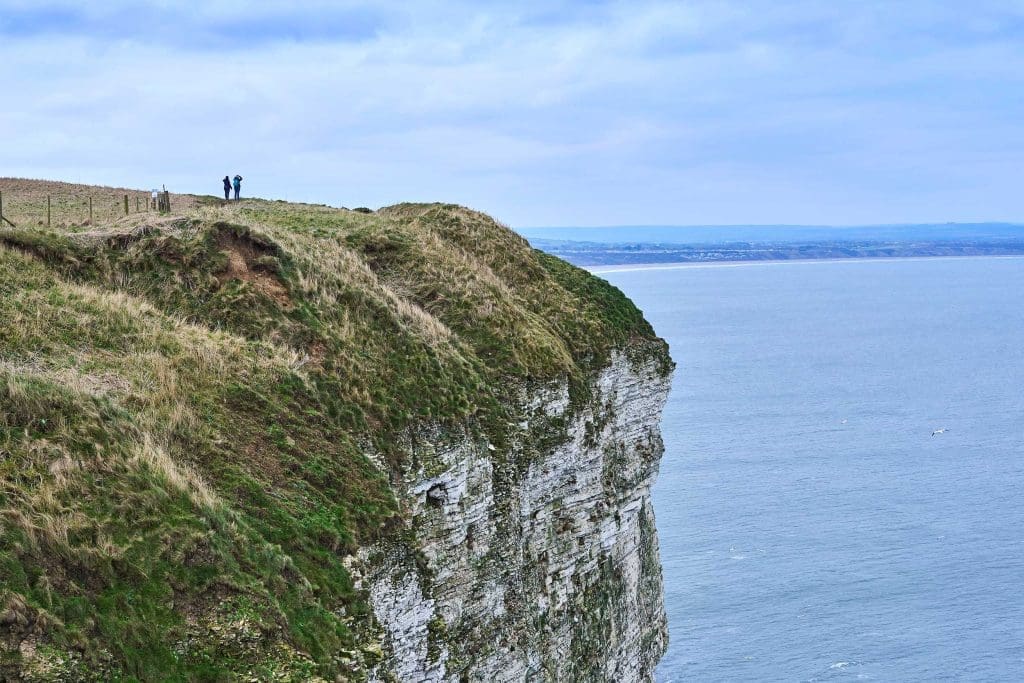 _DSC7718 People on cliffs looking at the sea at Bempton Cliffs
