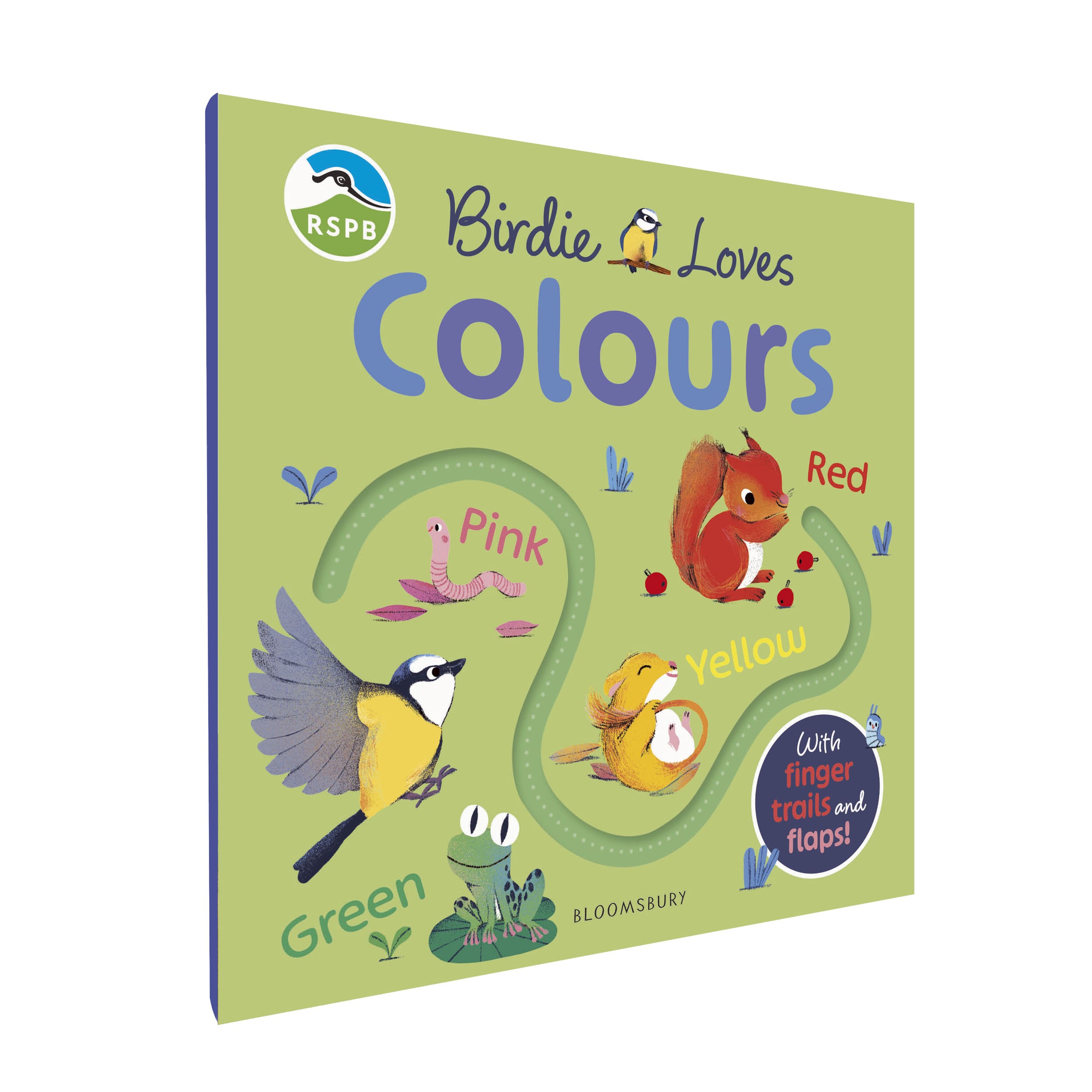 Birdie Loves Colours cover, with illustrations of animals and their colours written next to them